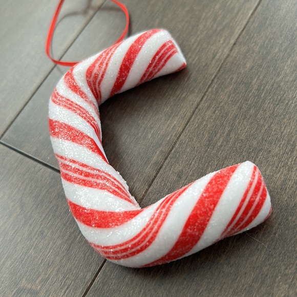 MICHAELS Letter “C” Candy Cane Christmas Holiday Ornament, Sparkle Tree Decor - Picture 2 of 8